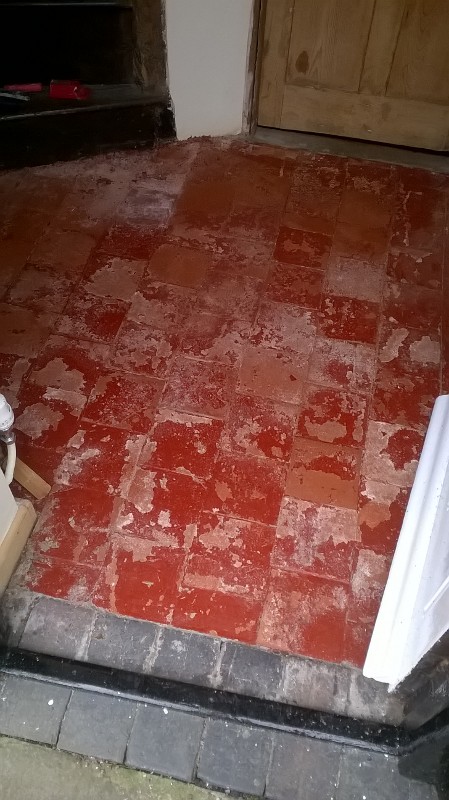 Quarry tile floor cleaning in Derbyshire Nottinghamshire Leicestershire Lincolnshire Warwickshire Yorkshire
